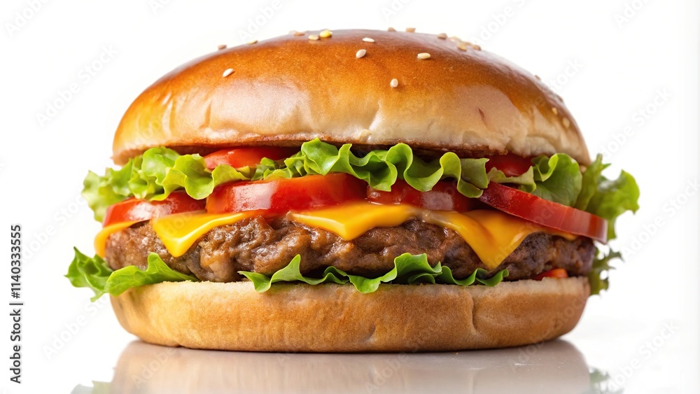Smash burger isolated on white background Smash burger isolated on white background