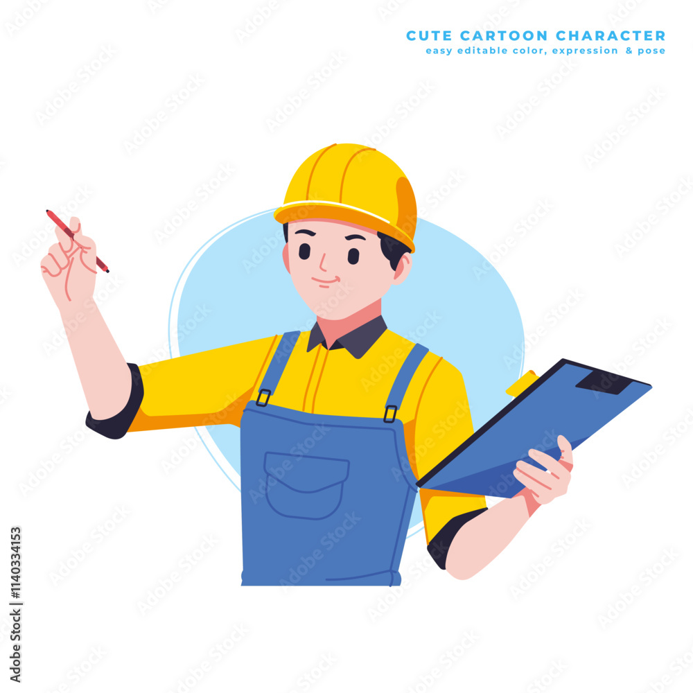 civil engineer director cute cartoon character civil engineer director cute cartoon character