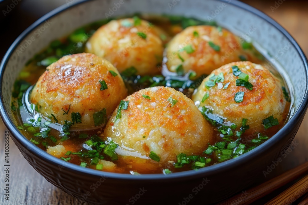 Odeng or fish cake soup is a popular Korean street food ideal for recipes articles catalogs commercials or cooking content