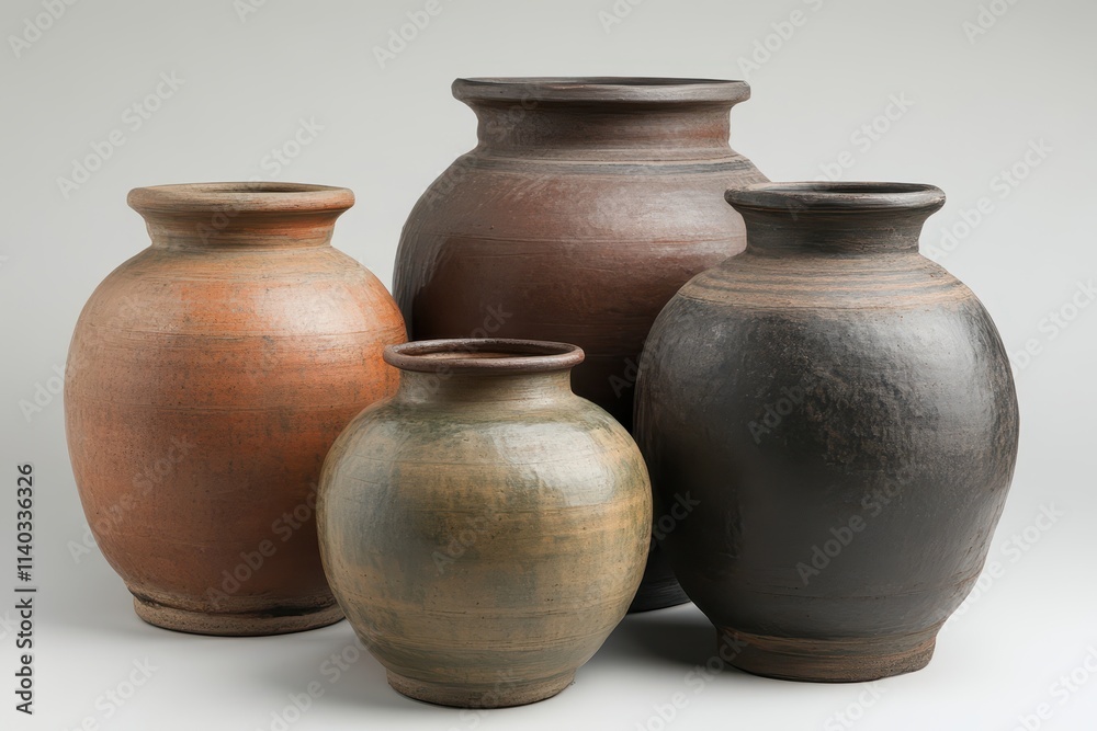 Onggi traditional Korean pottery is used for aging gochujang and kimchi Onggi traditional Korean pottery is used for aging gochujang and kimchi