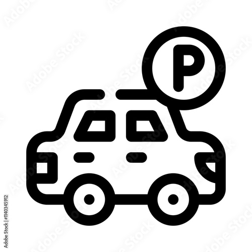 parking lot line icon
