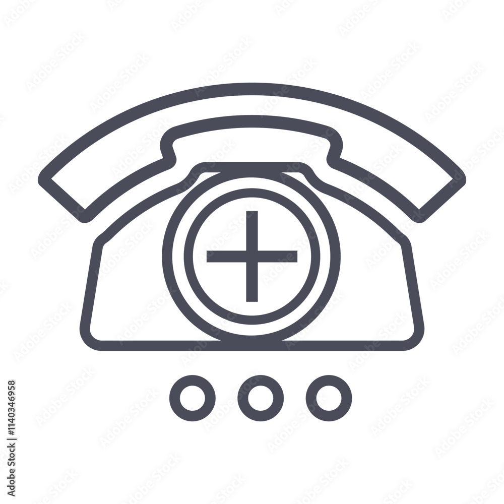Emergency Call Health Icon, Medical Assistance Symbol, Urgent Help Icon Emergency Call Health Icon, Medical Assistance Symbol, Urgent Help Icon