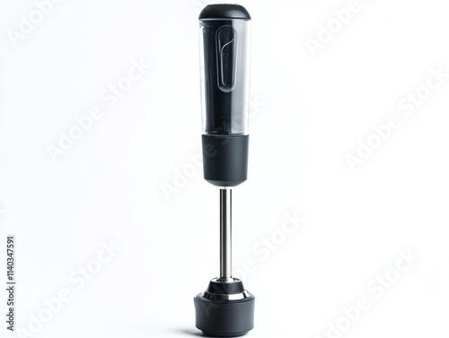 Electric immersion blender, isolated on white background.