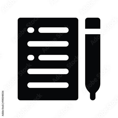 Contract icon. vector glyph icon for your website, mobile, presentation, and logo design.