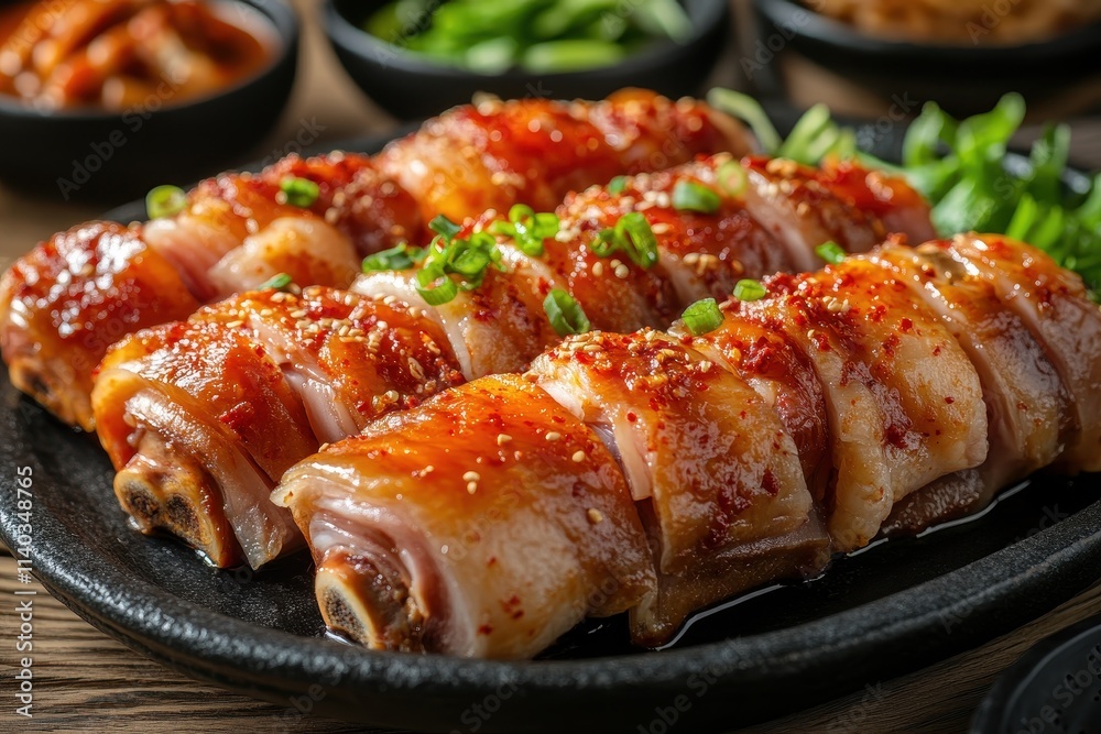 Sauced boiled pig feet Jokbal Popular Korean dish available for delivery Sauced boiled pig feet Jokbal Popular Korean dish available for delivery