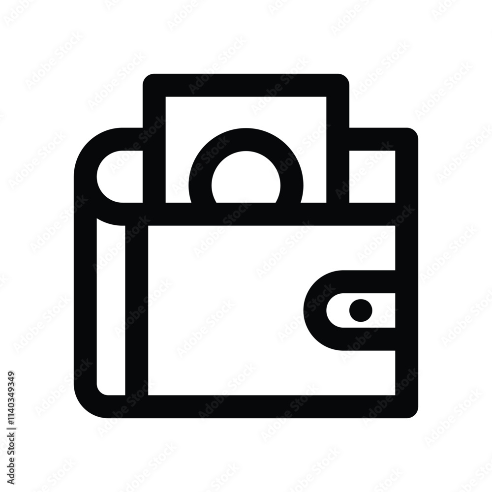 Wallet icon. vector line icon for your website, mobile, presentation, and logo design. Wallet icon. vector line icon for your website, mobile, presentation, and logo design.