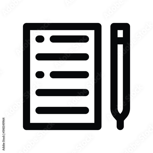 Contract icon. vector line icon for your website, mobile, presentation, and logo design.