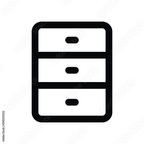 File Cabinet icon. vector line icon for your website, mobile, presentation, and logo design.