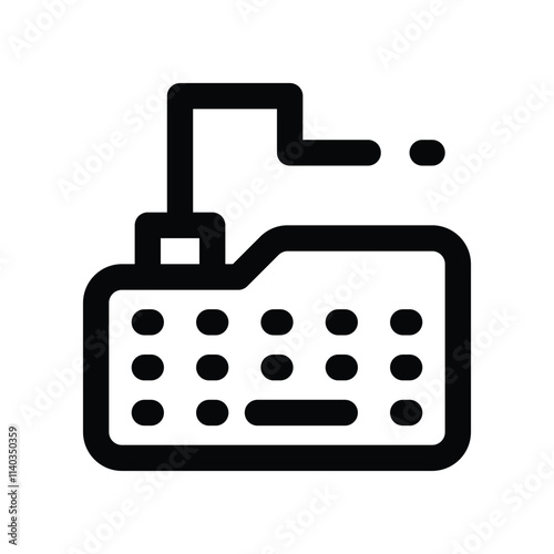 Keyboard icon. vector line icon for your website, mobile, presentation, and logo design.