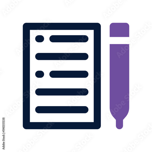 Contract icon. vector dual tone icon for your website, mobile, presentation, and logo design.