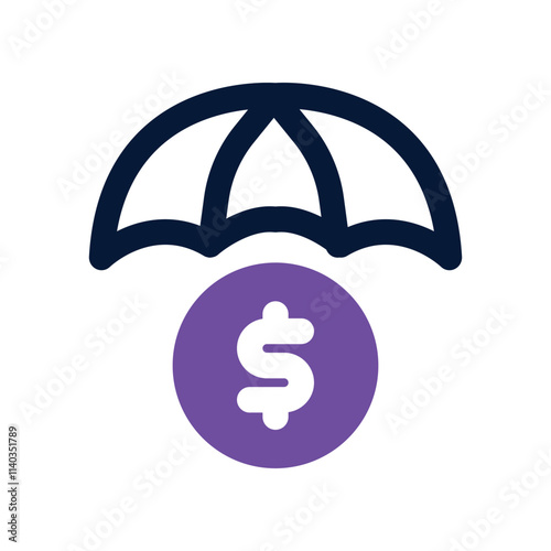 Insurance icon. vector dual tone icon for your website, mobile, presentation, and logo design.