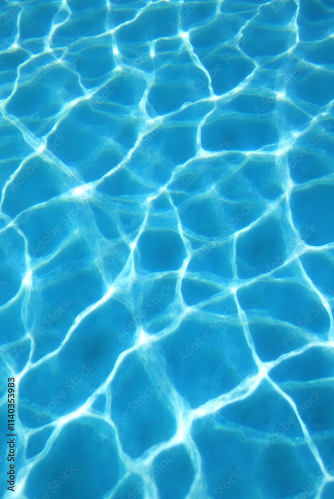 Blue Water Surface with Clear Texture and Reflection Blue Water Surface with Clear Texture and Reflection