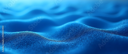 Blue water wave texture with soft flowing motion and light ripple design photo