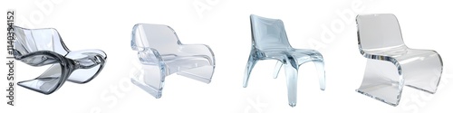 Modern Transparent Acrylic Chairs in Futuristic Design