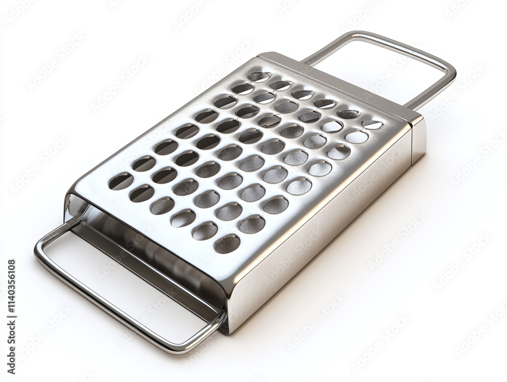 Stainless steel cheese grater, isolated on white background. Stainless steel cheese grater, isolated on white background.