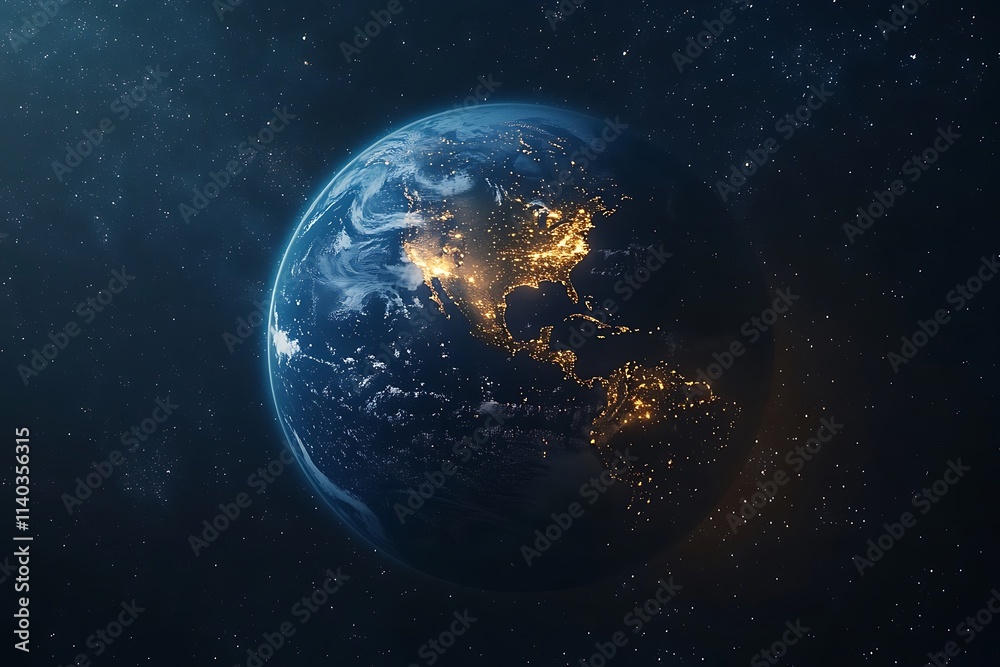 North America City Lights from Space at Night1 North America City Lights from Space at Night1