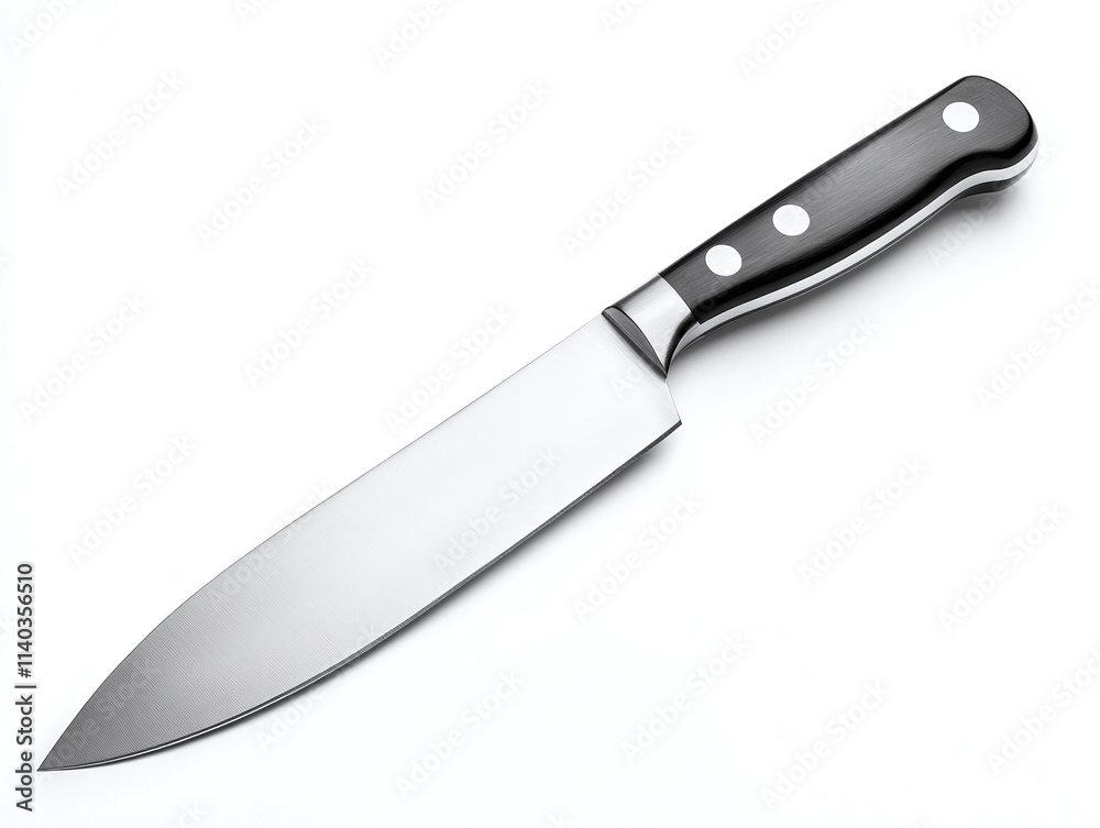 Stainless steel kitchen knife isolated on white background. Stainless steel kitchen knife isolated on white background.