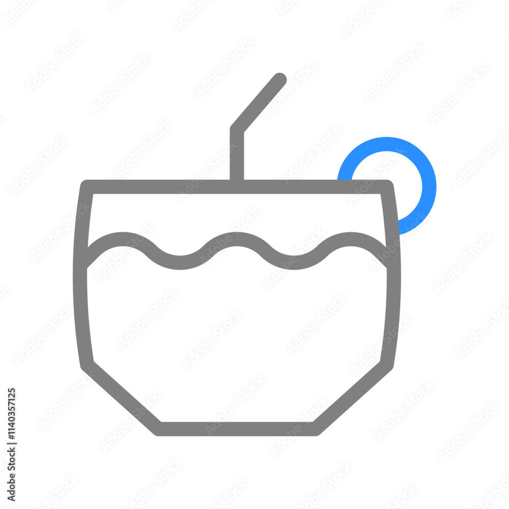 Cocktail drink icon with straw and lime. Concept of refreshment, beverage, and summer. Cocktail drink icon with straw and lime. Concept of refreshment, beverage, and summer.