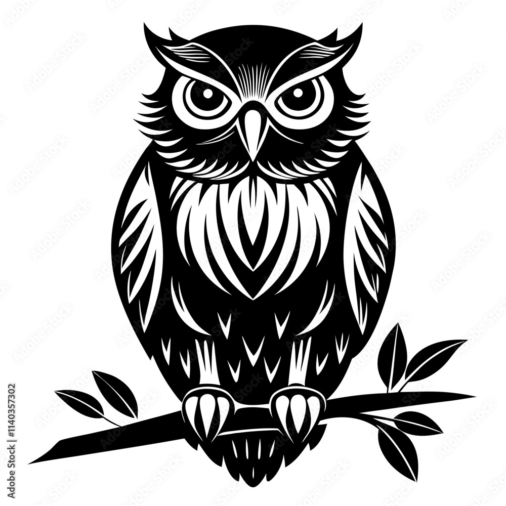 Fototapeta premium Burrowing Owl Aruba silhouette