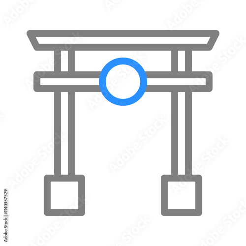 Torii gate icon. Concept of Japanese culture, religion, and tradition.