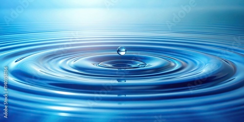 Soft abstract background with forced perspective effect mimicking water ripples in shades of blue