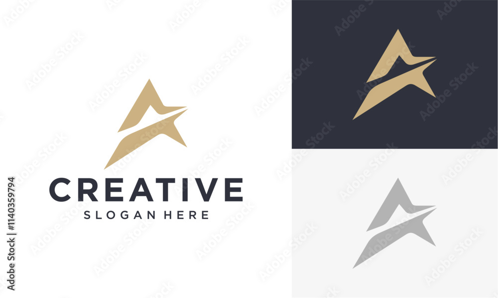 Obraz premium initial a vector logo
