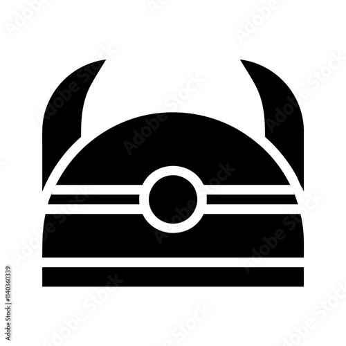 Viking helmet icon. Concept of protection, history, and warrior.