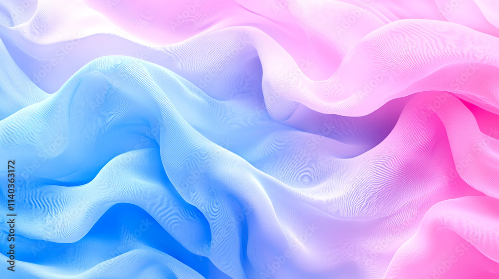 Fototapeta premium Pastel blue and pink fabric texture.