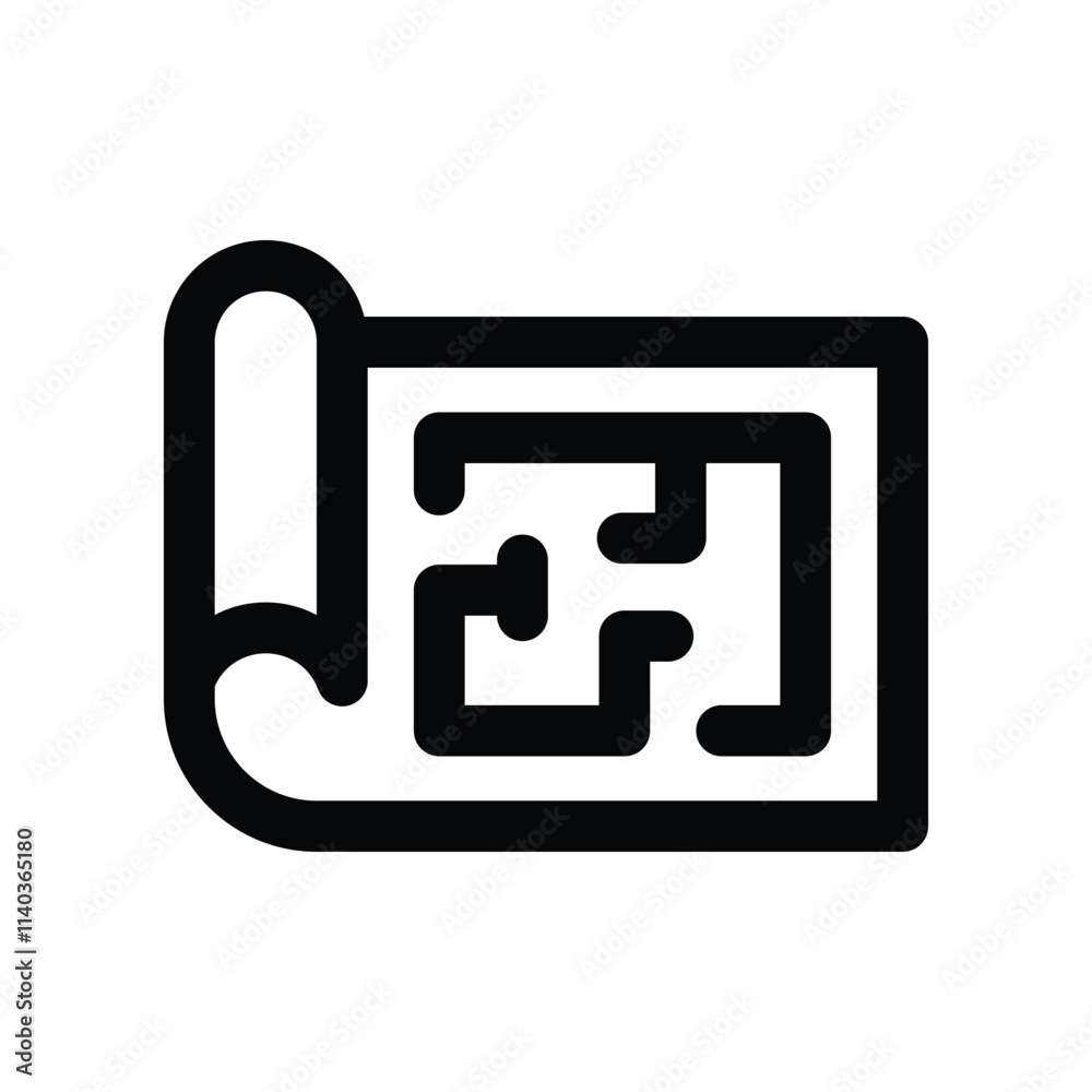 blueprint icon. vector line icon for your website, mobile, presentation, and logo design. blueprint icon. vector line icon for your website, mobile, presentation, and logo design.