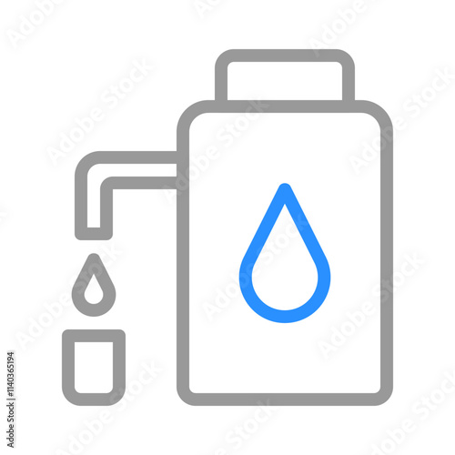 Water filter icon. Concept of clean water, purification, and filtration.