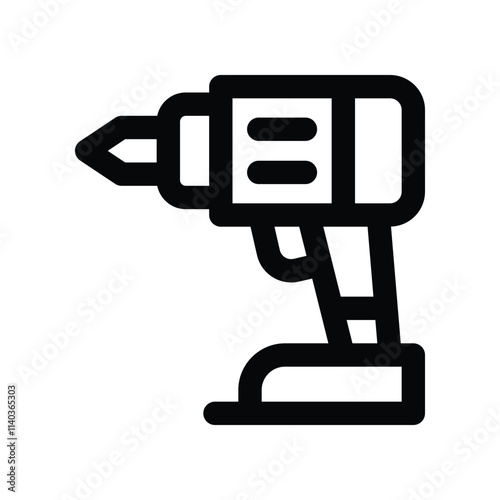 drill icon. vector line icon for your website, mobile, presentation, and logo design.