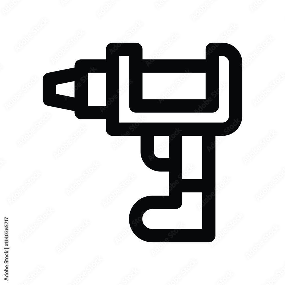 glue gun icon. vector line icon for your website, mobile, presentation, and logo design. glue gun icon. vector line icon for your website, mobile, presentation, and logo design.