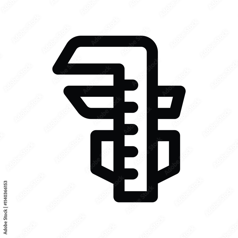 caliper icon. vector line icon for your website, mobile, presentation, and logo design. caliper icon. vector line icon for your website, mobile, presentation, and logo design.