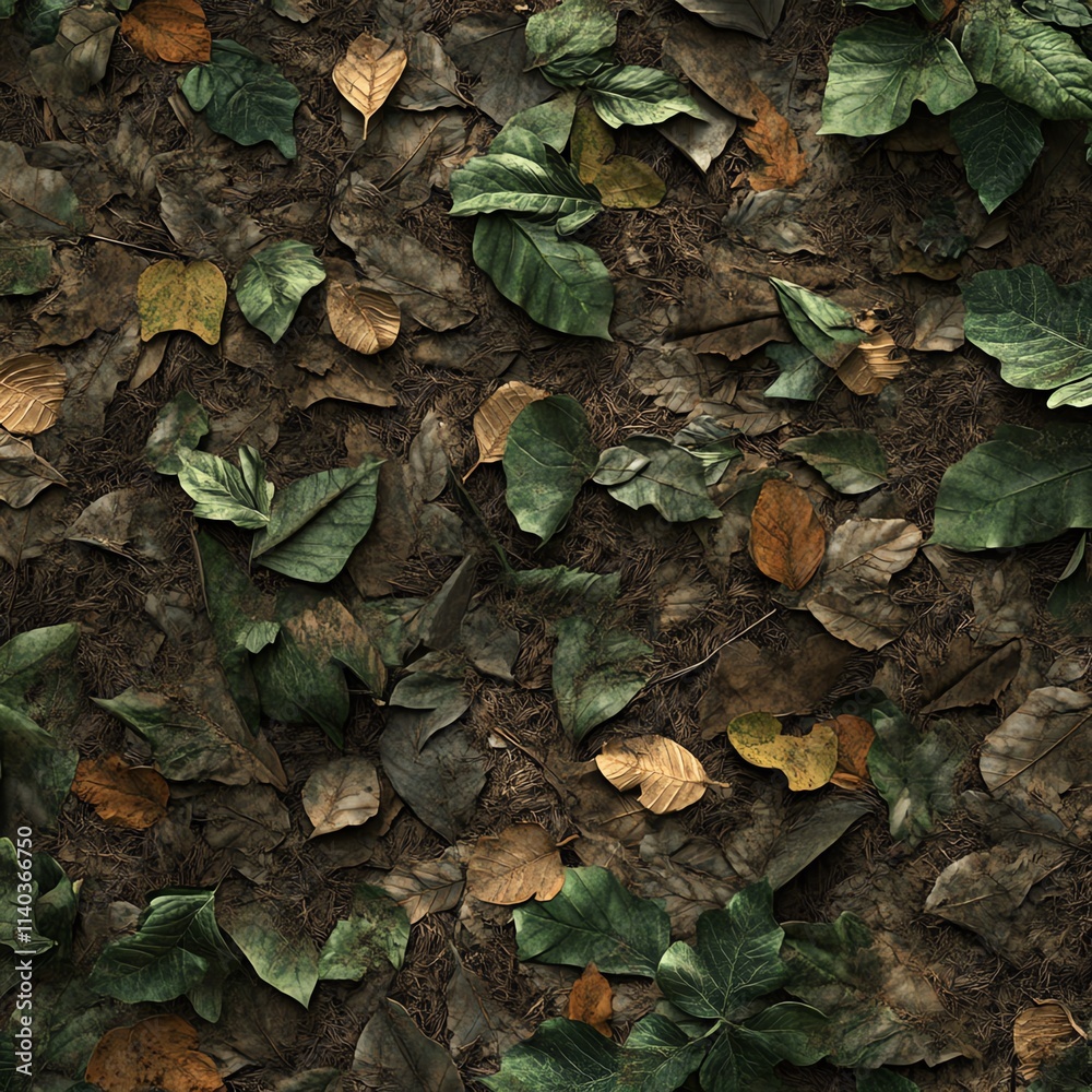 Fallen leaves scattered on forest floor, displaying rich textures and earthy tones. Fallen leaves scattered on forest floor, displaying rich textures and earthy tones.