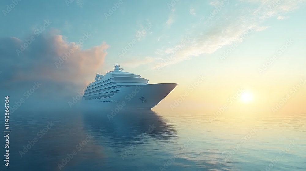 Majestic Cruise Ship at Sunset Majestic Cruise Ship at Sunset