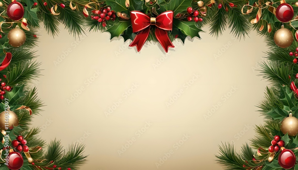 Christmas card with space for wishes Christmas card with space for wishes