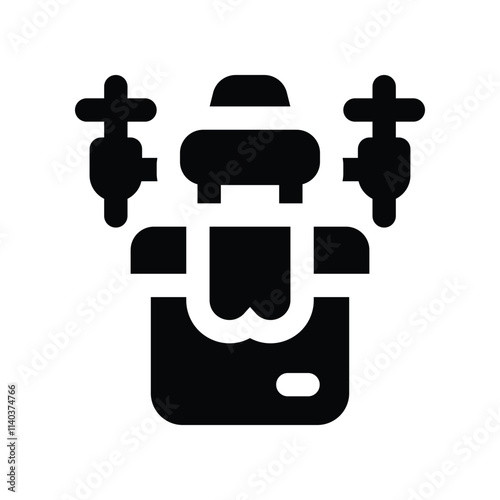 drone delivery icon. vector glyph icon for your website, mobile, presentation, and logo design.