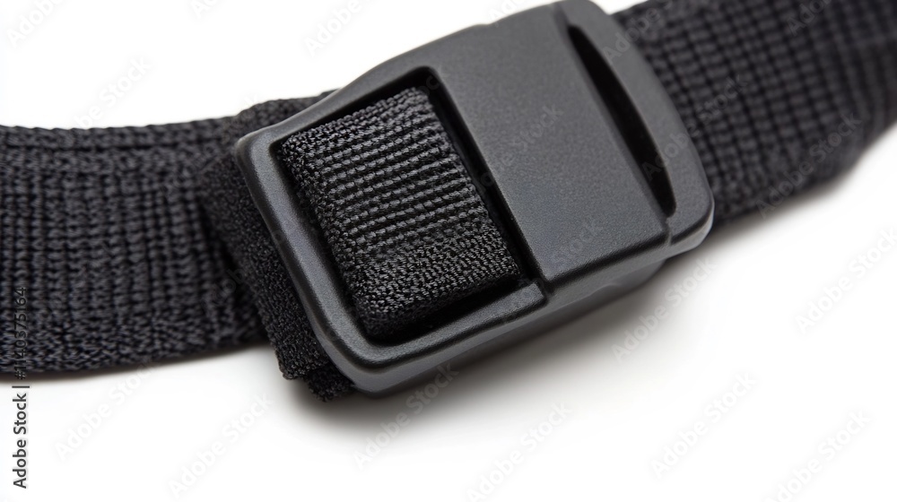 Close-up of Tactical Belt Holster Attachment on White Background Close-up of Tactical Belt Holster Attachment on White Background