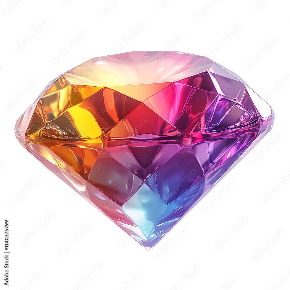 A close-up of a colorful gemstone with a unique shape and vibrant colors A close-up of a colorful gemstone with a unique shape and vibrant colors
