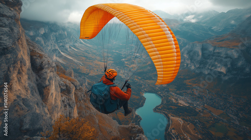 Paragliding in the mountains
