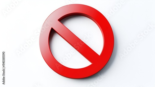 Prohibition Symbol Red Circle No Entry Sign