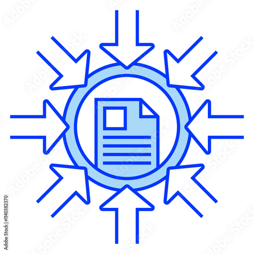 File Compression Line Icon. linear style sign for mobile concept and web design. Outline vector icon.