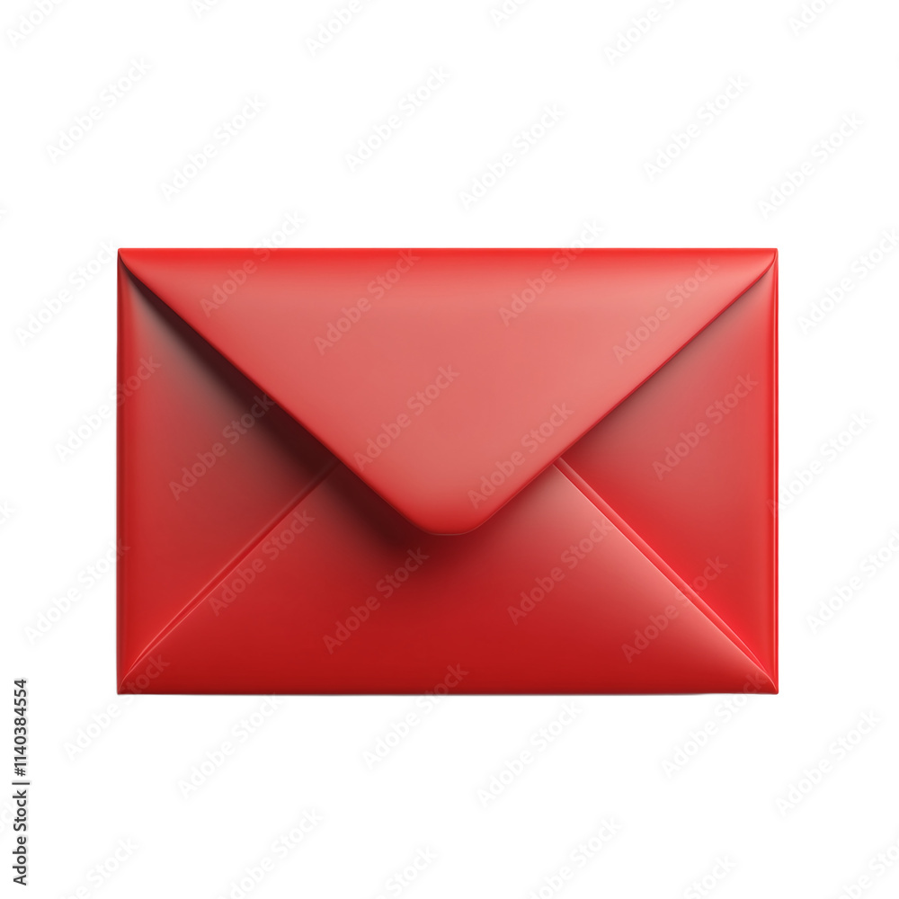 red envelope on checkered background.