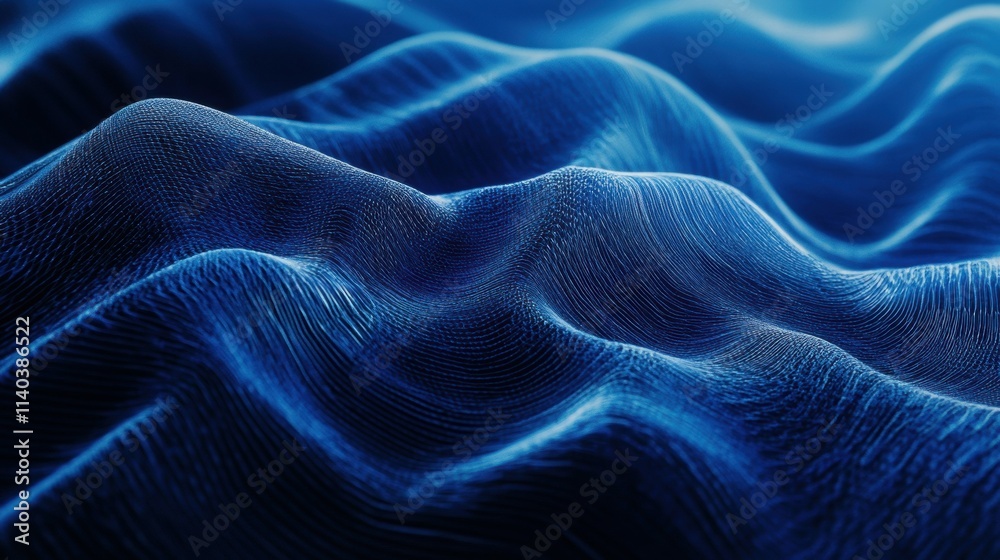 Abstract blue wave background aesthetic clean copy space for digital canvas design