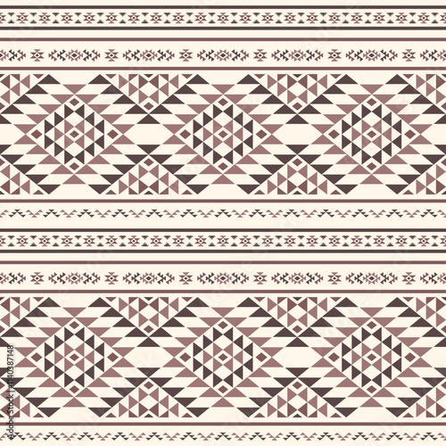 Southwest Aztec geometric Native American Mexican Navajo tribal ethnic boho indian texture ornament seamless pattern fabric colorful design vector for woven textile printing blanket rug carpet fashion
