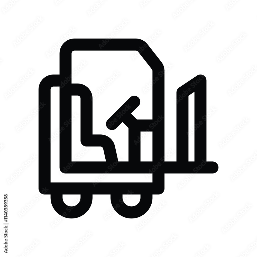 forklift icon. vector line icon for your website, mobile, presentation, and logo design. forklift icon. vector line icon for your website, mobile, presentation, and logo design.