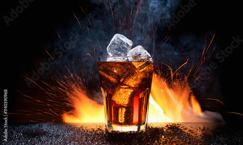 Maximalist Ice Tea Product Shot in Fiery Lava
