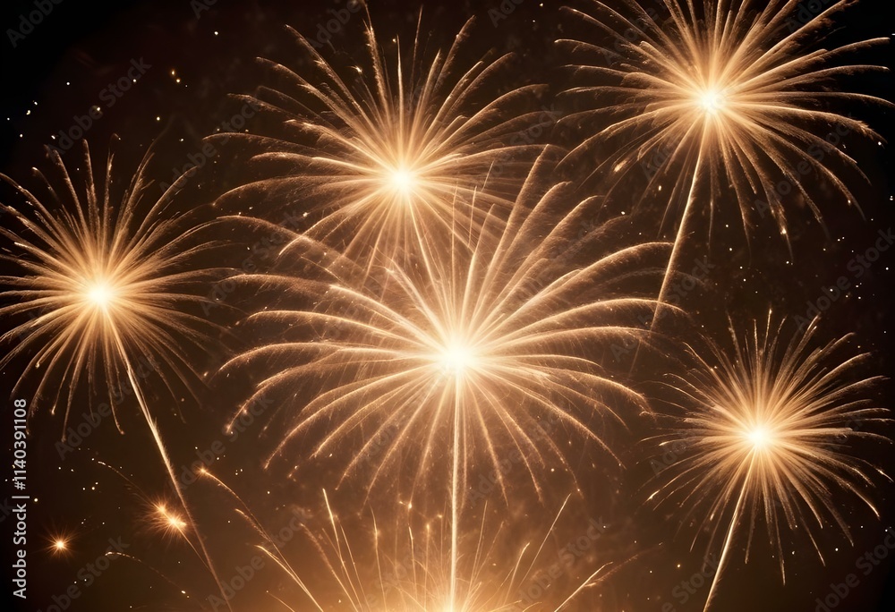 Fototapeta premium Festive fireworks background, vibrant colors, perfect for celebrations like New Year, Independence Day, and other festive events