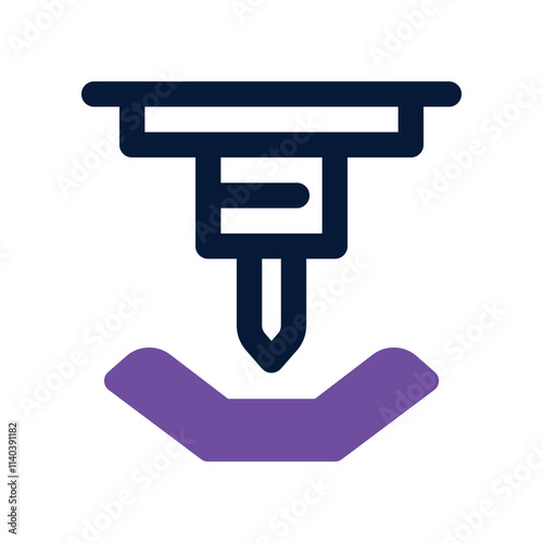 bending machine icon. vector dual tone icon for your website, mobile, presentation, and logo design.