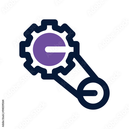 industrial gear icon. vector dual tone icon for your website, mobile, presentation, and logo design.